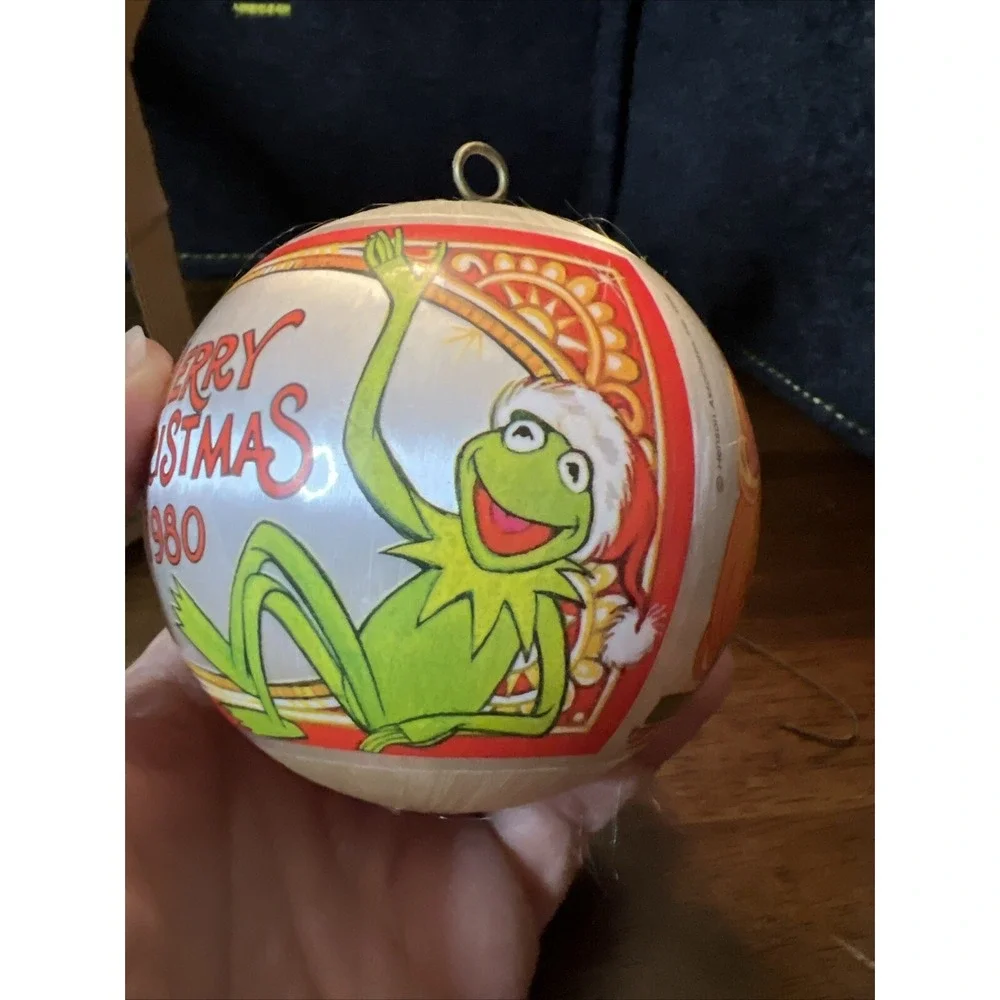 Vintage Hallmark Muppets 1980 Merry Christmas‎ Satin Ornament With Box